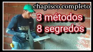 como Fazer CHAPISCO e CHAPISCAR PAREDE R&Aacute;PIDO e F&Aacute;CIL pra INICIANTES 3 M&Eacute;TODOS e 8 SEGREDOS