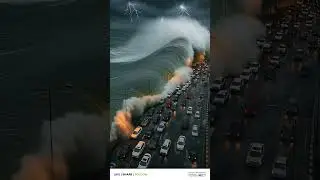 GUESS THE ROAD #bridge #rain #rainyday #waterlogging #sealink #wavestorm #coastalcity #sea #rainyday