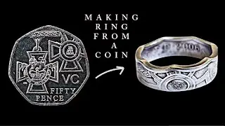 Making a ring from Victoria Cross 50 pence coin