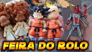 CAÇADA de BRINQUEDOS! DRAGON BALL, MORANGUINHO, ACTION FIGURES, RARIDADES na FEIRA do ROLO