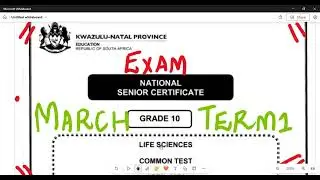 Life Sciences Grade 10 March 2021 Exam Term 1