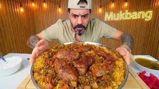 Authentic Iraqi Lamb Biryani Mukbang | Epic Eating Show