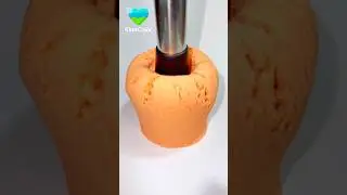 Cutting Orange Cup Kinetic Sand | Satisfying ASMR 🧡✨ #kineticsand #asmr #relaxing