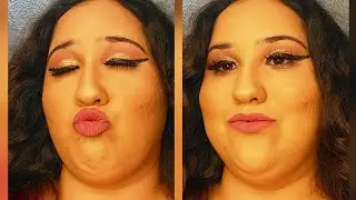 Champagne Pink and Gold Eyeshadow Makeup Tutorial|New Year's Eve Glam Makeup 