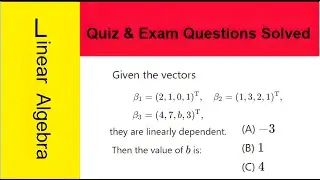 [University Linear Algebra] Linear Dependence and Gaussian Elimination (Quiz-Exam level questions)