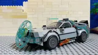 Lego  Delorean Speed Champions 77256 Time Machine from Back to the Future Stop Motion Build