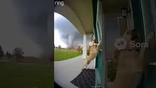 Dog gets taken!! #crazy #weather #dog #puppy