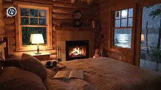 Deep Sleep Music | Quiet Cozy Cabin with Rain at Night