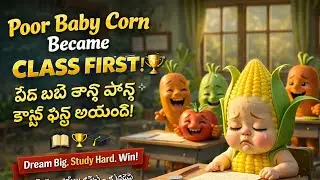 Part 1 Poor Corn Became Class First 🌽📚 | Emotional School Story| Baby Corn Wins 🏆