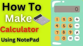 Make Calculator App Using NotePad   Notepad Me Calculator Kaise Bnaye  How To Make Calculator vishal