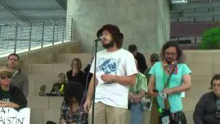 Clay Dafoe addresses Occupy Austin First Anniversary Austin City Hall 10/6/12
