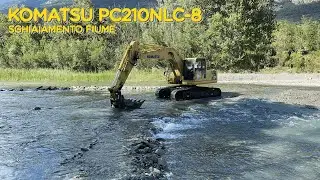 KOMATSU PC210 NLC - SGHIAIAMENTO FIUME - 4K #komatsu #asmr
