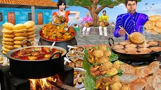 Chota Puri Mutton Curry Nashta Non Veg Breakfast Indian Street Food Hindi Kahaniya Moral Stories