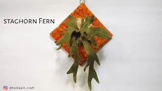 #DIY Staghorn Fern - How to Make Staghorn Fern From Felt Fabric - DIY ROOM DECOR