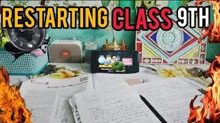 Study for final exam 🤡 Restarting class 9th study vlog 🎀