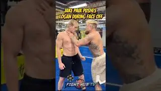 Jake Paul PUSHES Logan Paul during INTENSE FACE OFF!