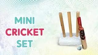IPL Special Craft🏏 Mini cricket set easy tutorial(bat, ball and wickets) 🏏😍 Cute diy cricket set
