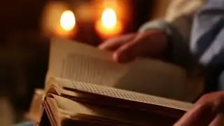 Vintage Book ASMR: Cozy Page Turning & Candlelight Sounds
