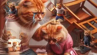 the cat shouted at his wife..#cataiimages,#cat #cataistories #kittten