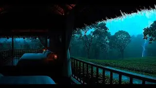 Most People Fall Asleep Quickly to This Rain in a Tea Field Bedroom