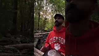 Babypan, rain, and crickets #handpan #nature #outdoors #handpanmusic #steelpan #steeldrum #hangdrum