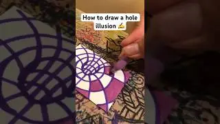 How to draw a hole illusion ✍️ #shorts