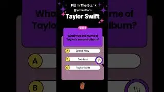 Celebrity Quiz  -  Taylor Swift Celebrity Quiz  #1 #shortvideo #quiz #taylorswift