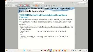1.4 Limits and Continuity of Trigonometric, Exponential, and Logarithmic Functions B