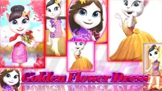 My Talking Angela Golden Flower Dress 👗💐🌺 ||Album completed//New Update