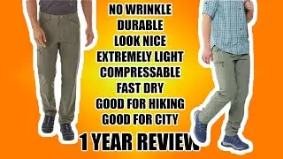 The Best Travel Pants for MEN!  Great for hiking, city, dress shirt compatible, & look clean!
