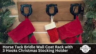Horse Tack Bridle Christmas Stocking Holder with 3 Hooks
