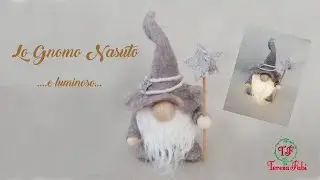 Come realizzare uno GNOMO LUMINOSO con VELLO, FELTRO di LANA,  LUCINE LED!