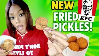Trying KFC NEW fried pickles #kfc #friedpickles #foodshorts
