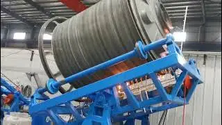 Open Fire Rock&nbsp;N&nbsp;Roll&nbsp;Rotomoulding&nbsp;Machine Water Tank Making 380V 50Hz