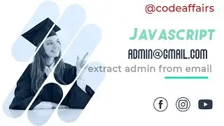 Extract username from email addresses using Javascript | @codeaffairs729