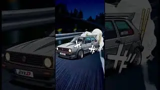 Golf 2 bosozoku style initial d #automobile #initiald #anime #funny #drift #edit #weeb