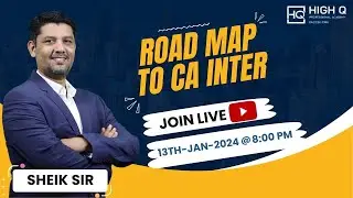 📚 Welcome to CA Inter Roadmap Live Session! 🚀 | High Q Professional Academy #youtube #shorts