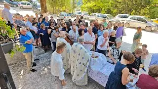 Λογγιές Κοτρωνίου Τρικάλων Εορτασμός Αγίου Κοσμά του Αιτωλού αρτοκλασία φιλοξενία Κυριακή 24-8-2025