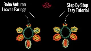 Boho Autumn Leaves Earrings - Tutorial || DIY