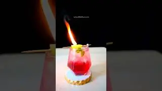 Strawberry Fire Cocktail 🔥 #firecocktail #strawberry #ytshort