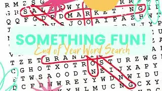 Create a fun word search for the end of the school year