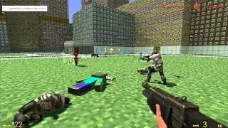 Обзор модов на Garrys'mod #4 Модель смоук,Автомат, NPC Arctic combine  И  MINECRAFT!!!