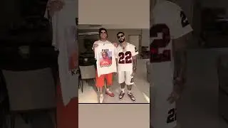 Anuel and Konvy with a Free Kay Flock shirt