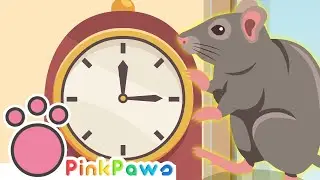 Hickory Dickory Dock  Kids Favorite Nursery Rhyme  Pink Paws