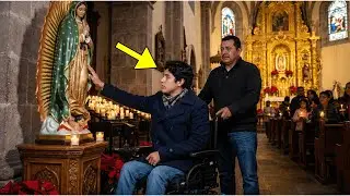 Milagro de Navidad: Niño en silla toca a la Virgen de Guadalupe... y escucha “No fue tu culpa, papá”