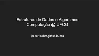Computação @ UFCG: Estruturas de Dados e Algoritmos - Particionamento Lomuto
