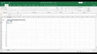 Number Series | How to add no. series automatic in an Excel File |