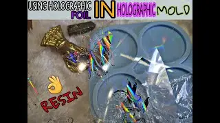 How To Add Holographic Foil Inserts In Resin , Using Molds And Shapes Holographic Mold
