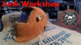 Diy Steampunk Leather and Brass Custom Welding Helmet Maschera / Casco da saldatura steampunk custom