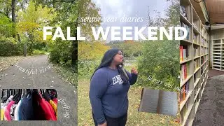 FALL WEEKEND IN MY LIFE | studying,walking, thrifting